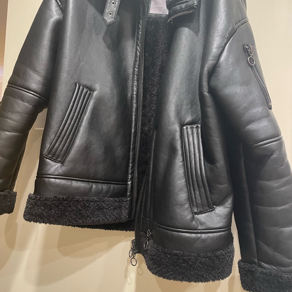 Zara faux leather jacket - Picture 4 of 8
